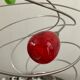 Design lamp of the 80s in brushed aluminum and glass paste