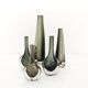 Collection of 5 Scandinavian sommerso glass vases Nils Landberg for Orrefors