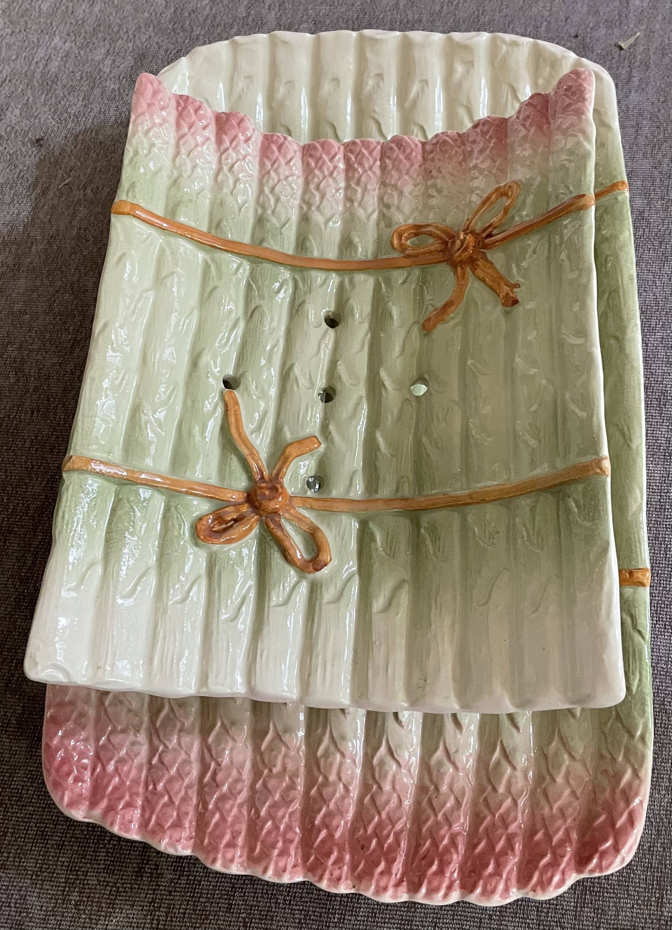 asparagus barbotine serving platters