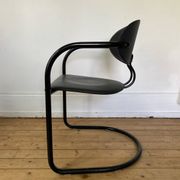 4 Effezeta chairs Italy tubular mid century vintage design 1980