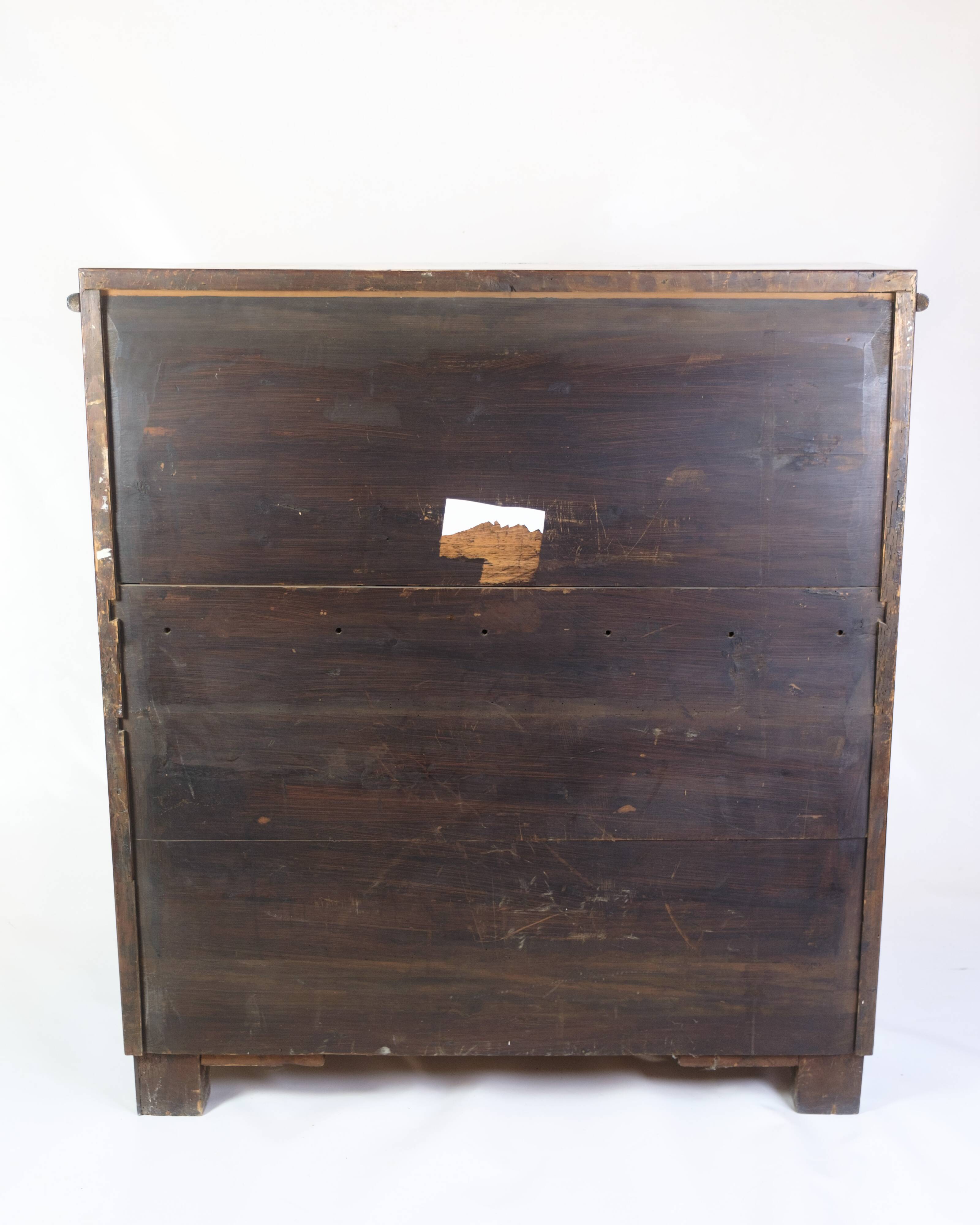 Chatol With Four Drawers Made In Hand Polished Mahogany From 1820s