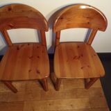 Pair of Rainer Daumiller chairs in oiled pine