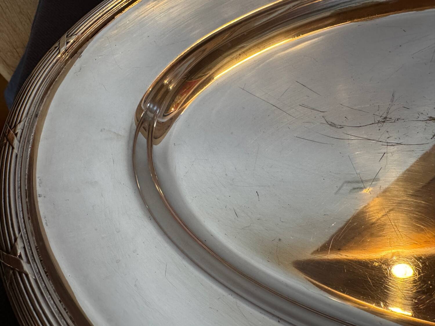 Grand plat de service ovale Fracalanza XX siècle