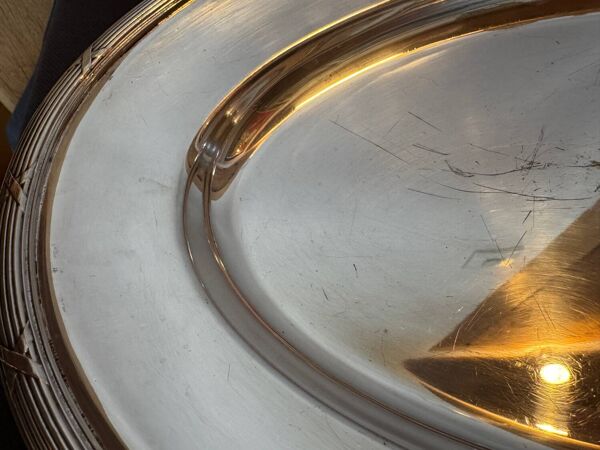 Grand plat de service ovale Fracalanza XX siècle
