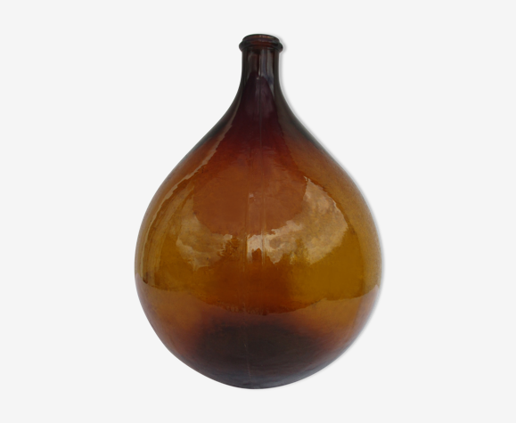 bonbonne dame-jeanne en verre moulé verre ambré 20 litres