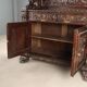 Antique neo-baroque display cabinet carved in walnut, Italy, 19th century