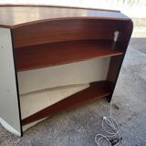 Bar or shop counter and 2 deck lina stools polyester boat hull
