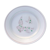 Plat rond de service de la faiencerie de Gien modèle Pigalle ancien.