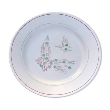 Round serving dish of the faiencerie of Gien model Old Pigalle.