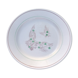 Round serving dish of the faiencerie of Gien model Old Pigalle.