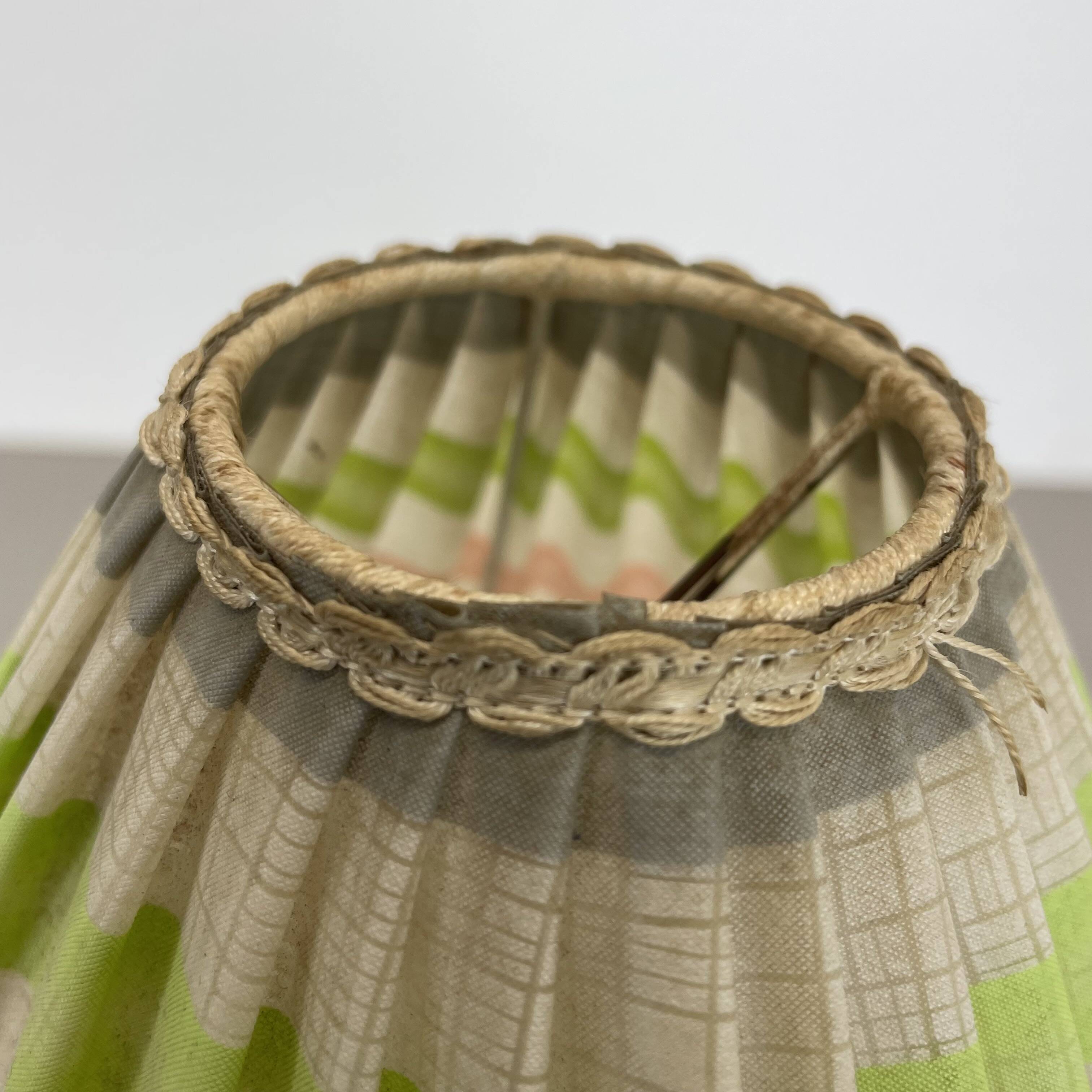 32cm Beautiful kalmar style brass + fabric table light, Austria, 1960s