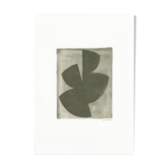 Painting on paper Abstract illustration dated and signed M155
