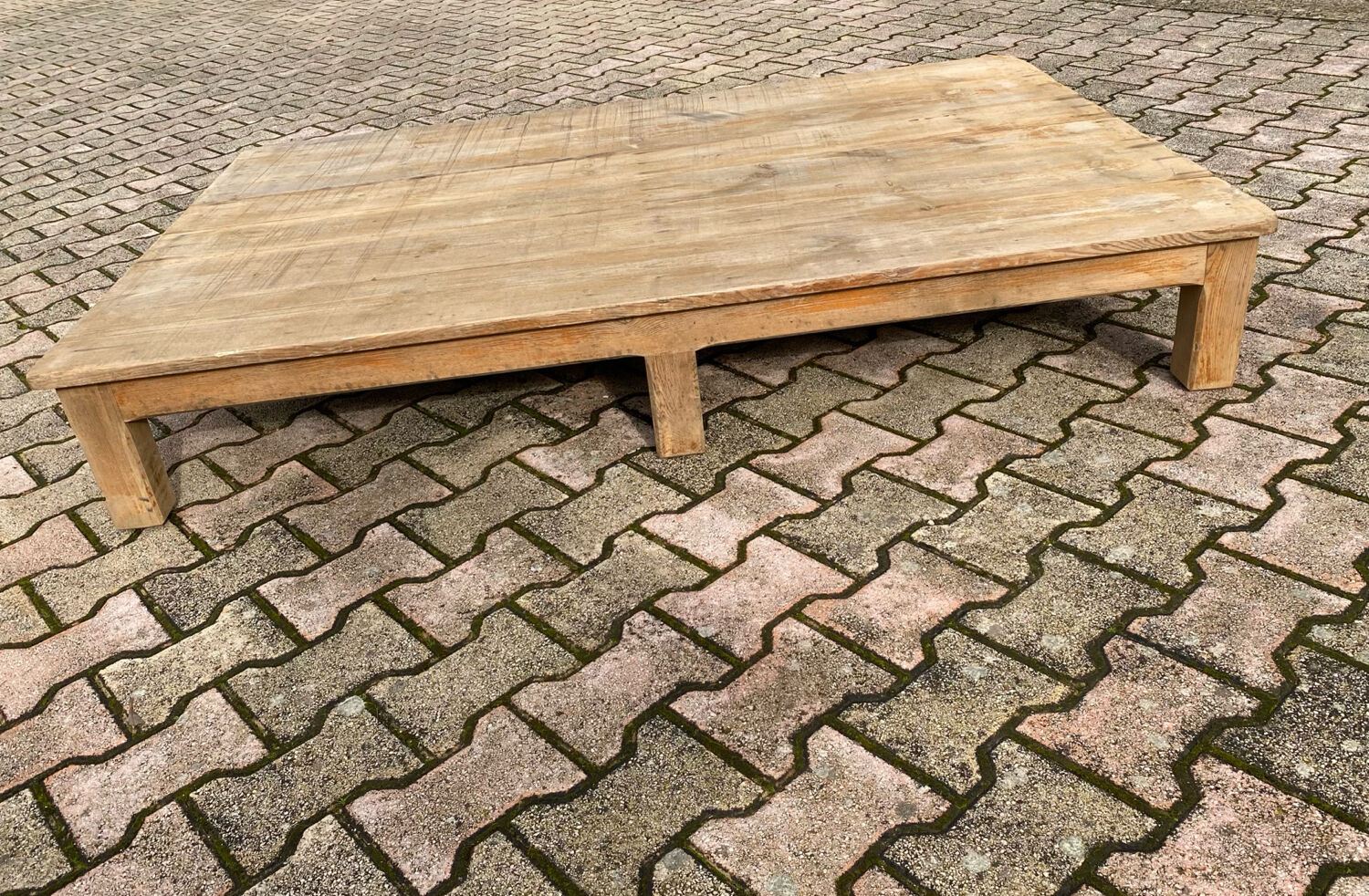 Natural wood coffee table