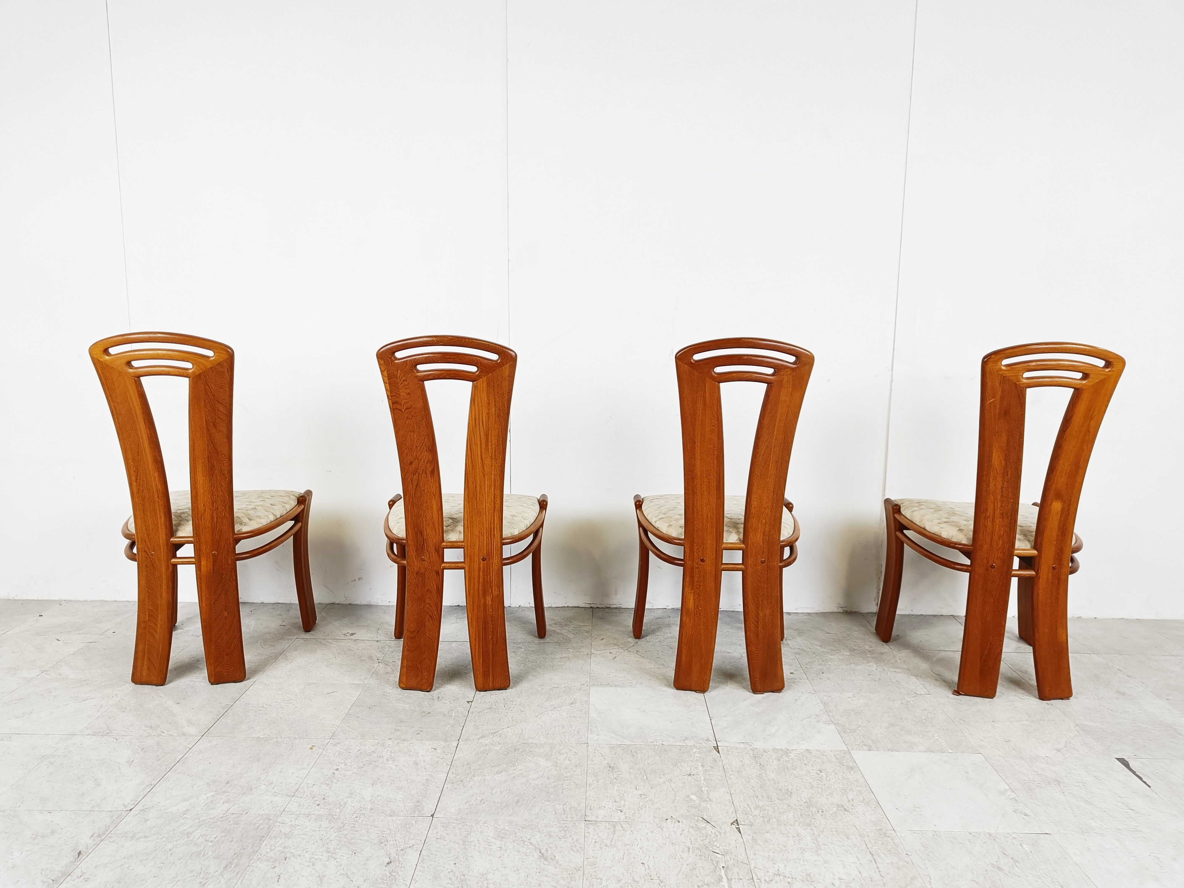 Set of 4 vintage scandinavian dining chairs, 1960s