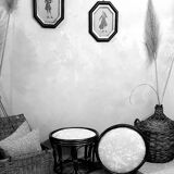Rattan pouf