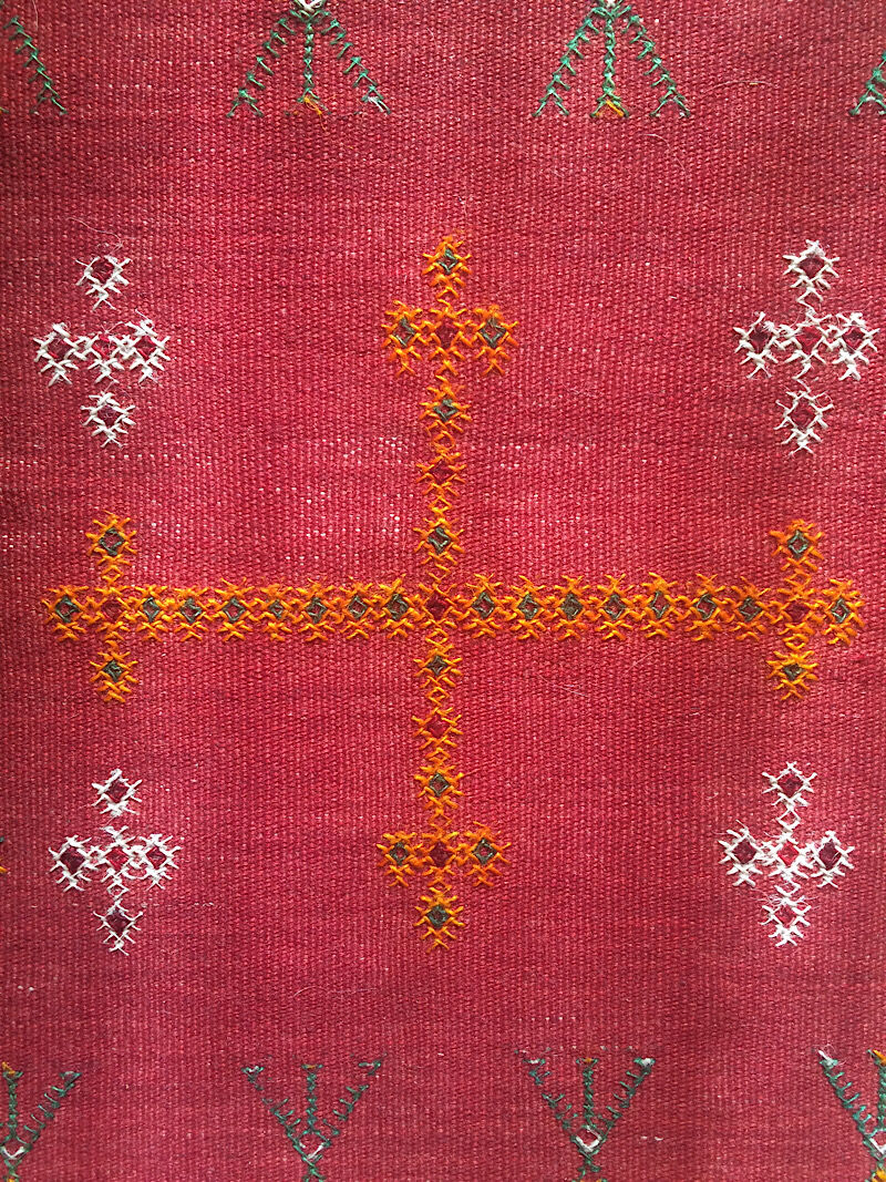 Vintage Berber kilim carpet 110x210cm
