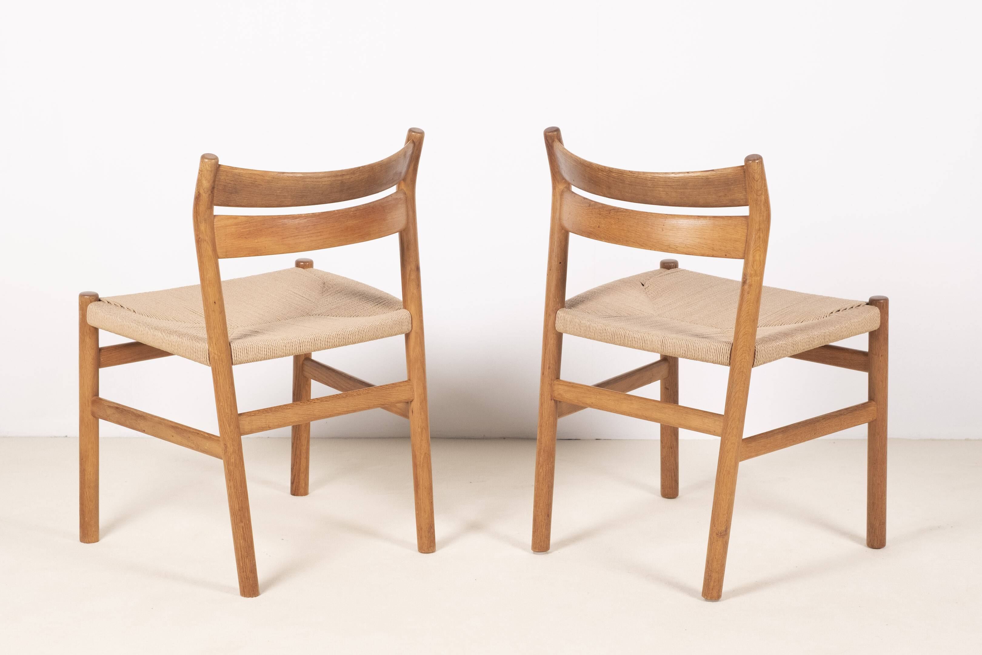 4x Chaise de salle à manger en chêne Børge Mogensen BM1, années 1950, Danemark