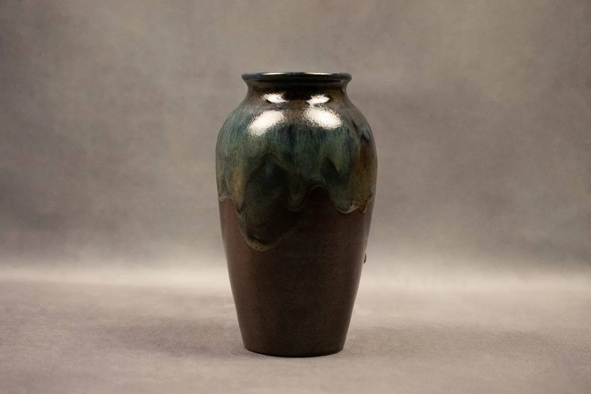 Glazed stoneware vase by Michel & Denise Pointu - Puisaye stoneware, 1950s