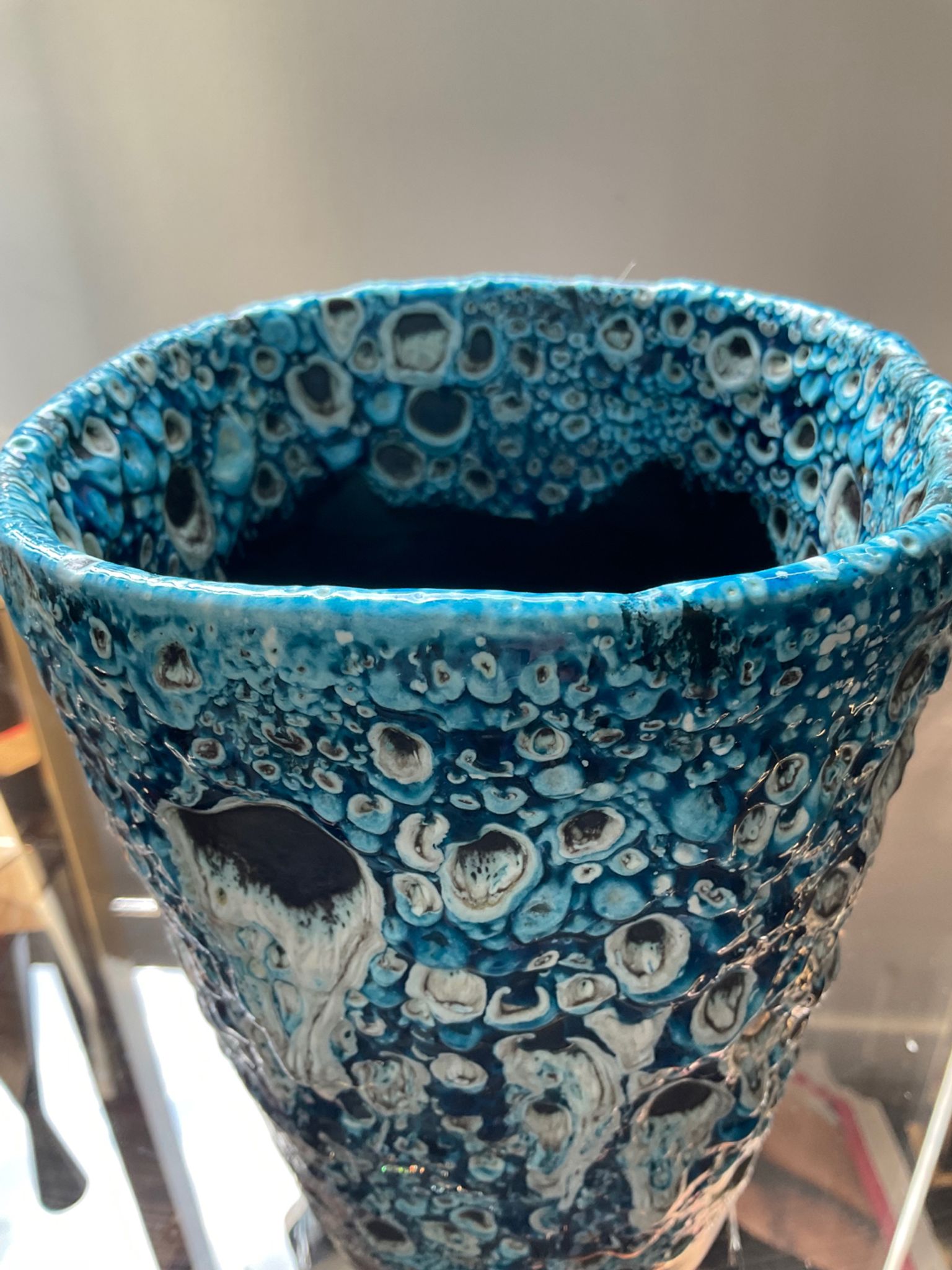 Vintage ceramic pot cache Fat Lava 60s
