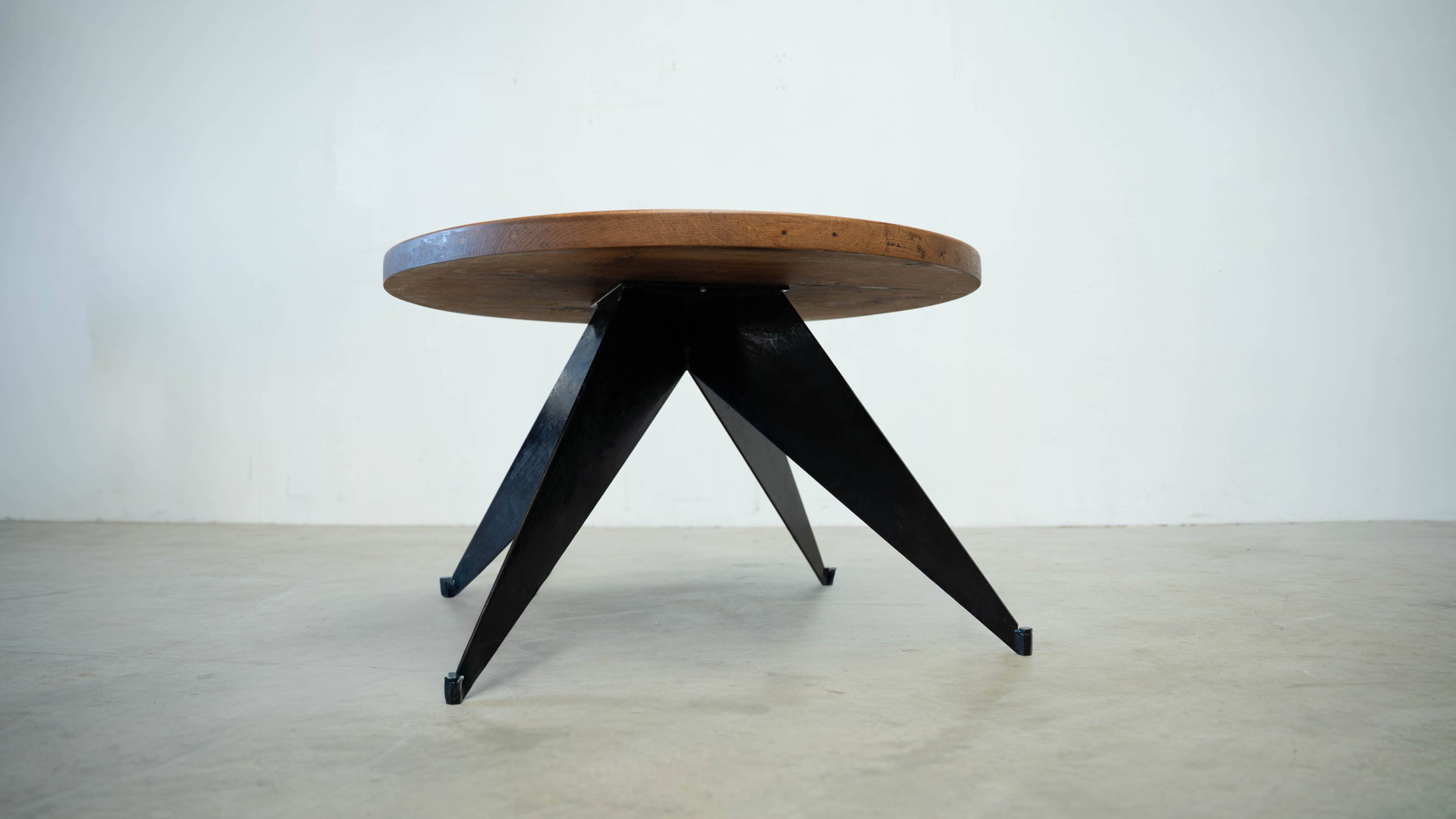 1950s French industrial coffee table