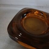 Vintage amber glass ashtray
