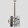 1970s Space Age Chromed Pendant Lamp attributed to AV Mazzega, Murano Glass