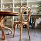 Thonet table no. 3 and 4 bent beech chairs with caning, circa 1890.
