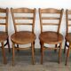 Lot de 4 chaises bistrot Baumann – modèle “Le Marais” – bois clair