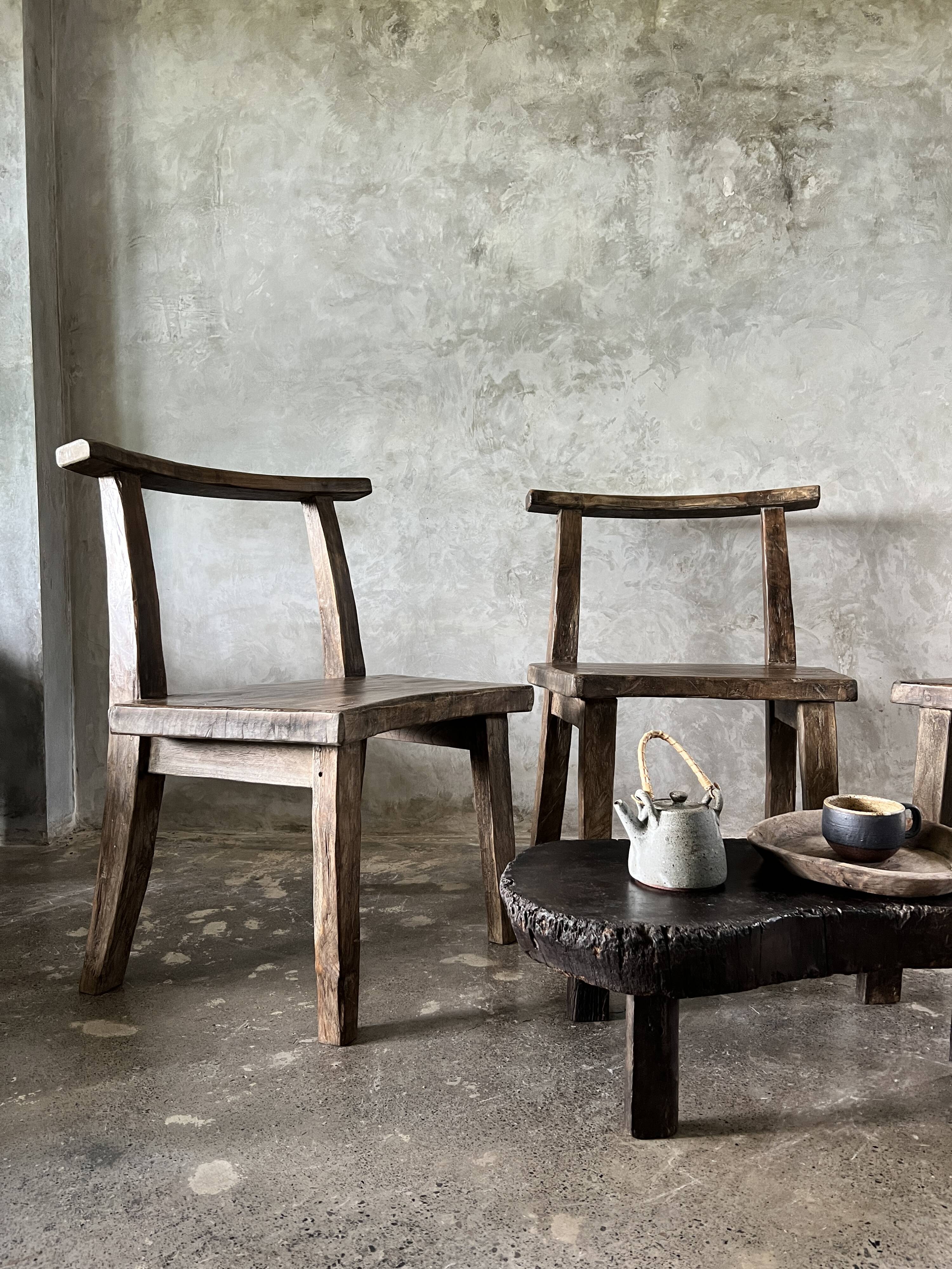 Large old teak chair or armchair H84 L60