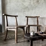 Grande chaise ou fauteuil en teck ancien H84 L60