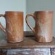 Enamelled stoneware mugs