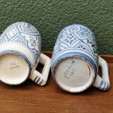 Pair of old Fasi mugs