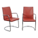 Chaises Mizar en cuir rouge par Mateo Grassi, Italie, années 1980, ensemble de 2