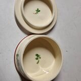 Antique porcelain candy jar and sugar bowl from Châtillon-sur-Seine