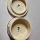 Antique porcelain candy jar and sugar bowl from Châtillon-sur-Seine