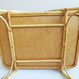 Plateau en bambou et rotin