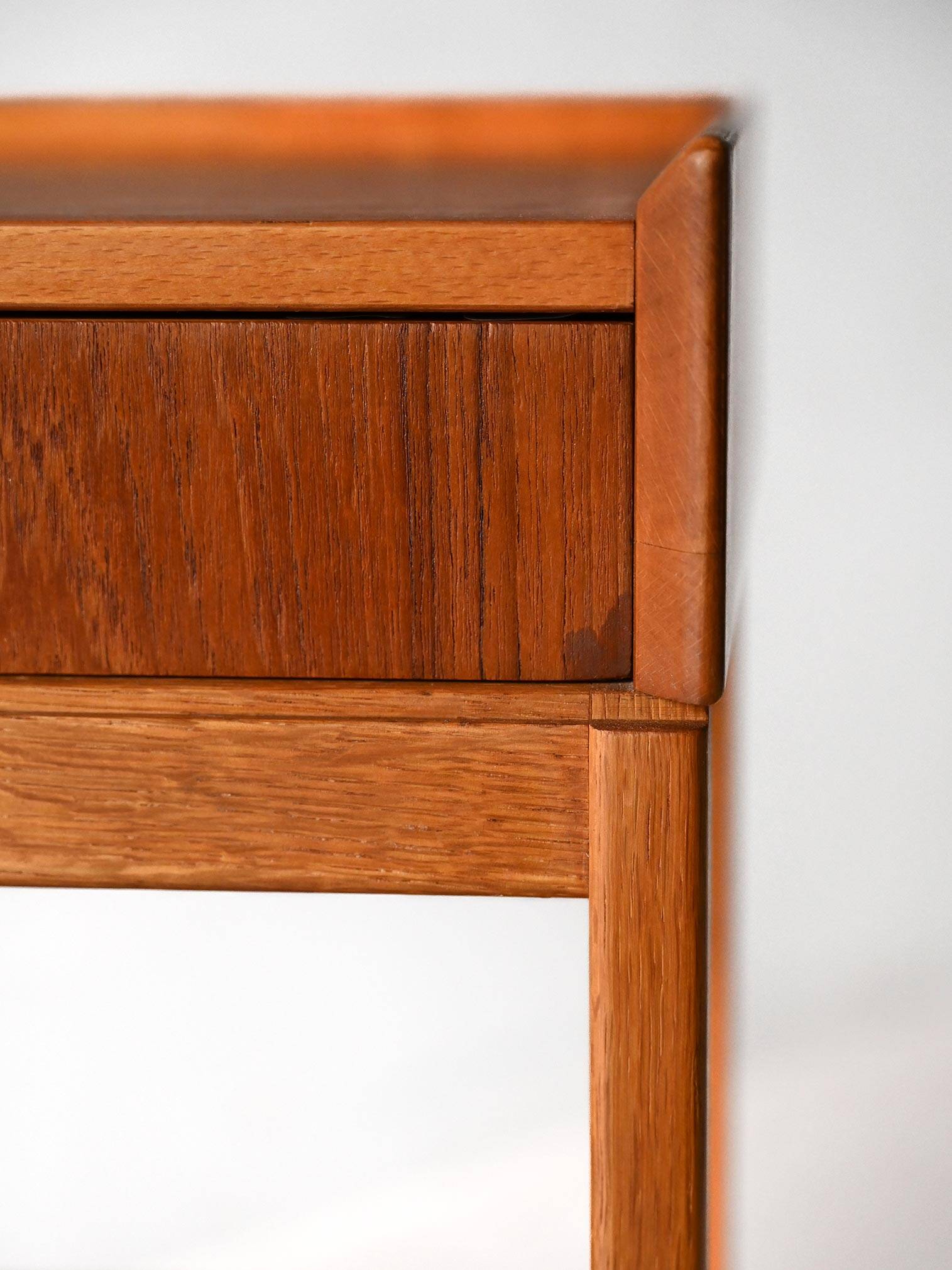 1960s Scandinavian teak and oak nightstand