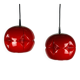 Pair of artichoke glass pendants in red by Peill and Putzler 1960