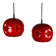 Pair of artichoke glass pendants in red by Peill and Putzler 1960