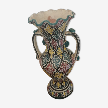 Multicolored vase signed safi