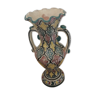 Multicolored vase signed safi