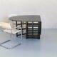Black-stained ash table by Charles R. Mackintosh, Cassina Italy