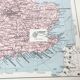 Old map of Great Britain and Ireland 43x43cm from 1950