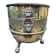 Large solid brass lion cache pot Art Nouveau