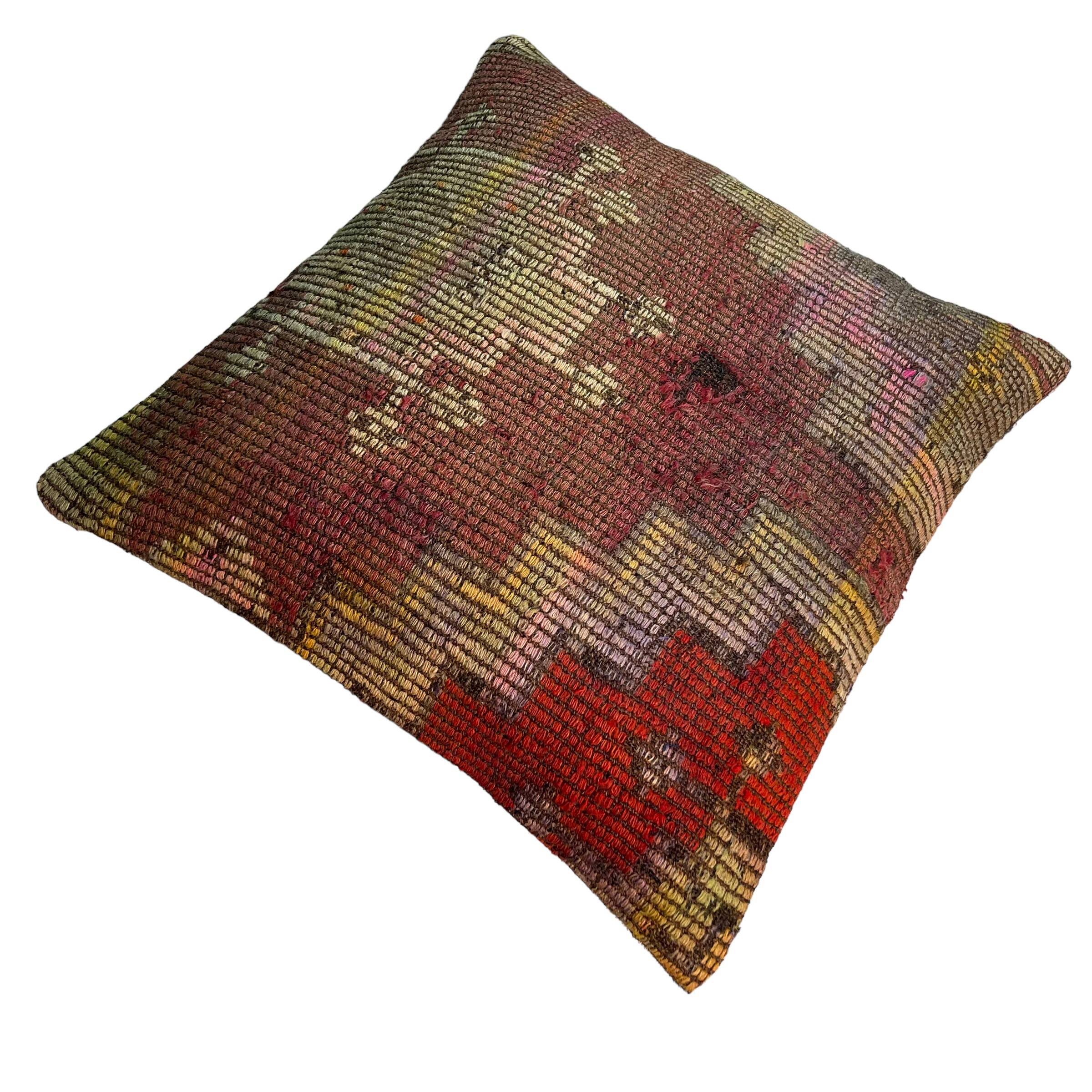 Housse de coussin kilim turc vintage, 55 x 55 cm