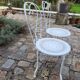 2 Chaises de jardin en fer forgé