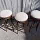 3 tabourets de bar style Thonet