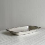 Rectangular silver-plated metal dish