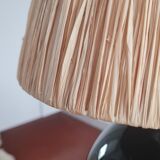 Black glass ball lamp art deco 1930