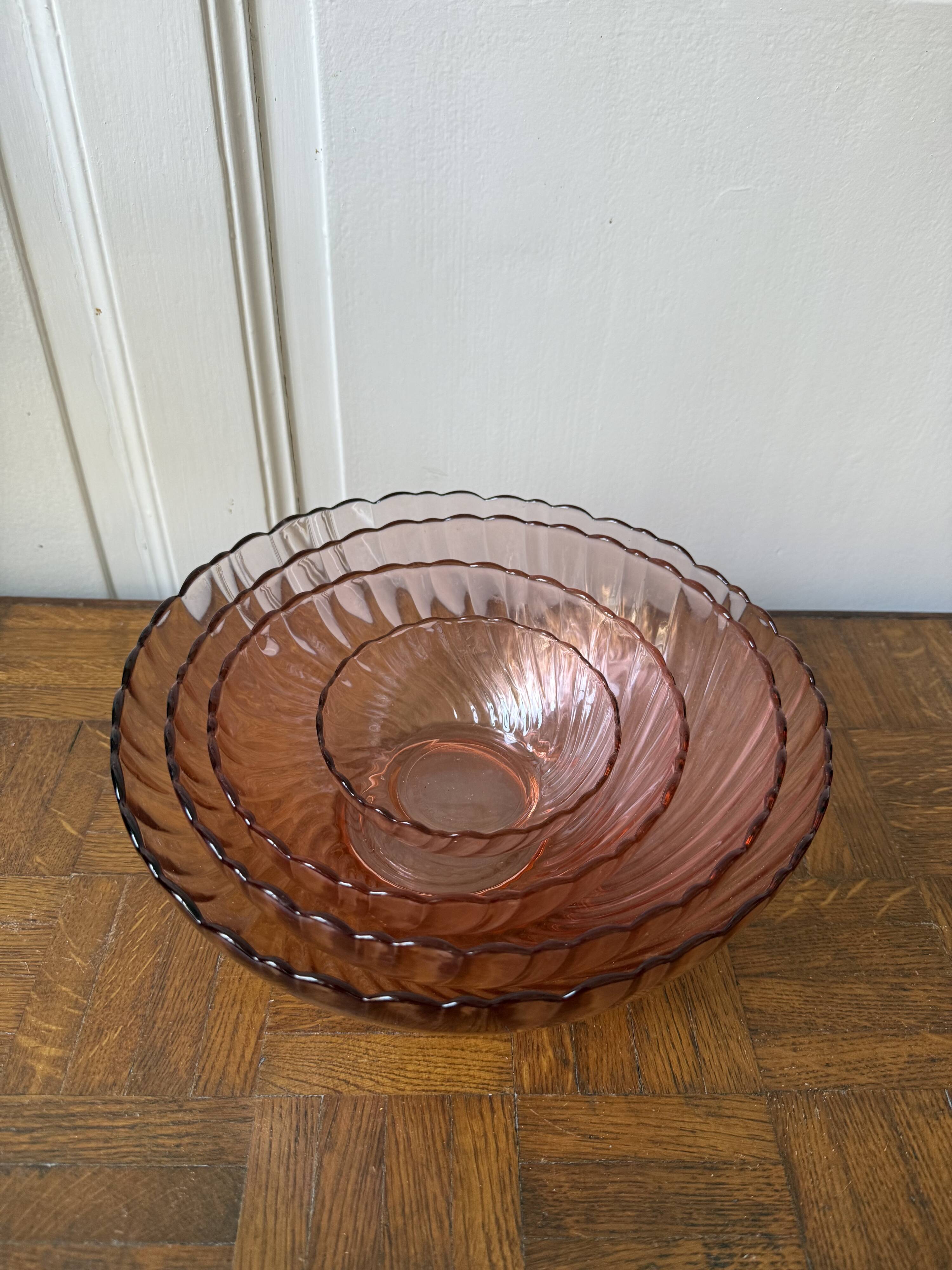Set of 4 bowls in rosaline.